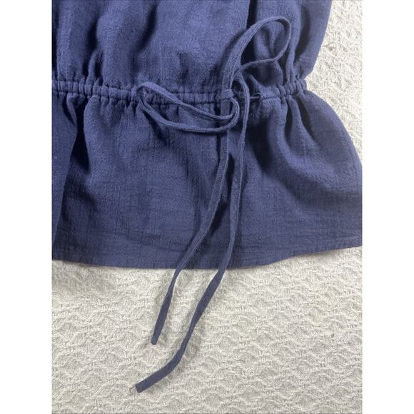 Banana Republic Sleeveless Blouse Women's Size Medium Solid Navy - Picture 4 of 11